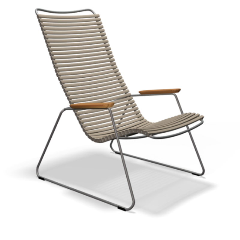 The beige Click Outdoor Lounge Chair by Houe.
