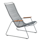 The dark grey Click Outdoor Lounge Chair by Houe.