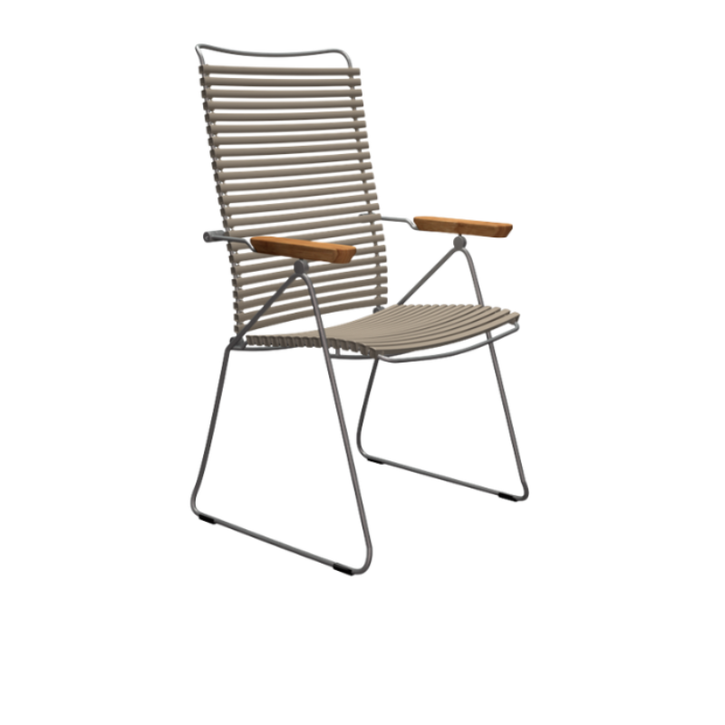 The beige Click Outdoor Position Chair by Houe.