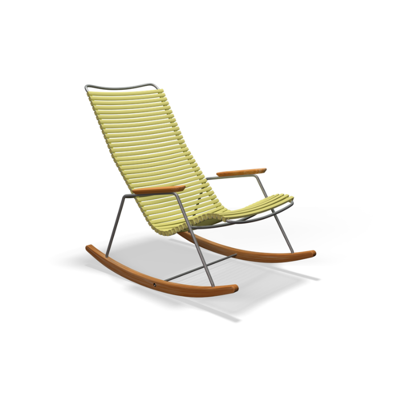 The lemon zest Click Outdoor Rocking Chair by Houe.