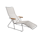 The muted white Click Outdoor Sunlounger from Houe.