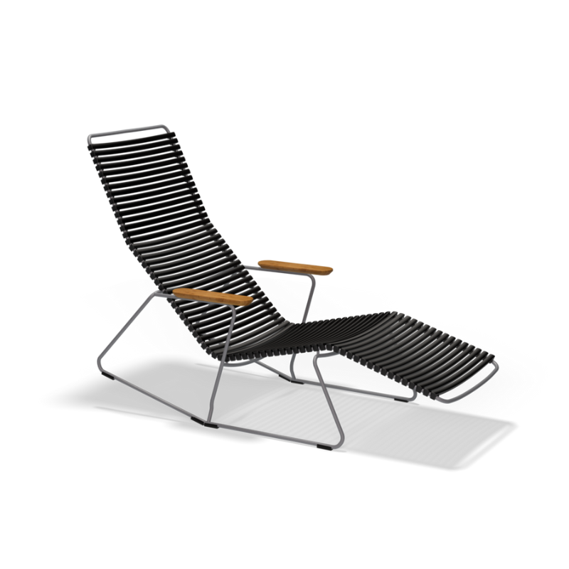 The black Click Outdoor Sunrocker by Houe.
