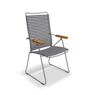 The dark grey Click Outdoor Position Chair by Houe.