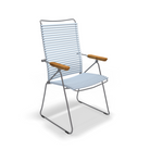 The dusty blue Click Outdoor Position Chair by Houe.