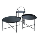 The Edge Outdoor Tray Coffee Table by Houe with family.