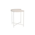 The muted white Edge Outdoor Tray Side Table by Houe.