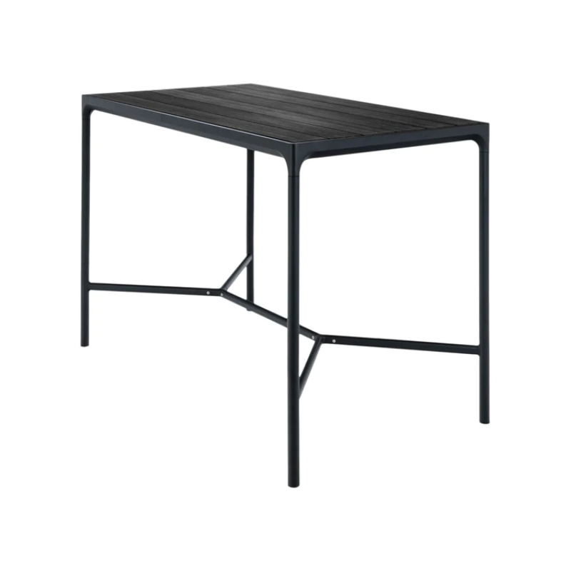 The black Four Outdoor Bar Table Bamboo by Houe.
