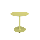 The large lemon zest Pico Round Cafe Table Round Base by Houe.