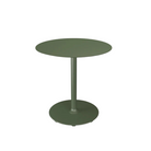 The large olive green Pico Round Cafe Table with a Round Base by Houe.