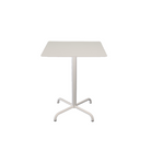 The small muted white Pico Outdoor Square Café Table with a 4-Star Base by Houe.