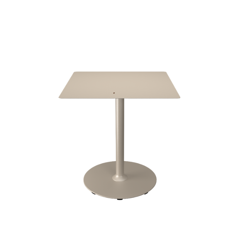 The large beige Pico Square Cafe Table Round Base by Houe.