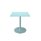 The large ice blue Pico Square Cafe Table Round Base by Houe.