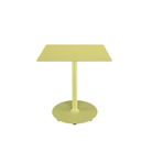 The large lemon zest Pico Square Cafe Table Round Base by Houe.