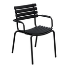 The black ReClips Outdoor Dining Chair Aluminum by Houe.