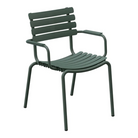 The olive green ReClips Outdoor Dining Chair Aluminum by Houe.