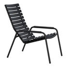 The black ReClips Outdoor Lounge Chair Aluminium by Houe.