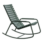 The olive green ReClips Outdoor Rocking Chair Aluminium by Houe.
