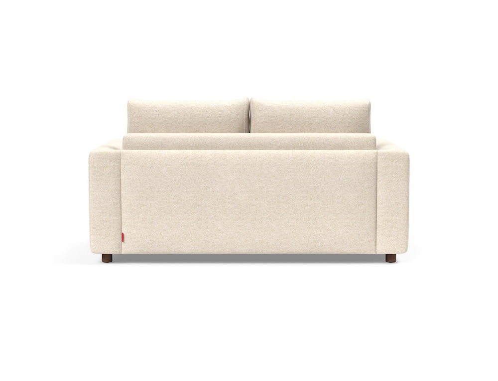 Innovation Living Neah Full Size Sofa Bed with Curved arms in Halifax Shell 365 upholstery rear.