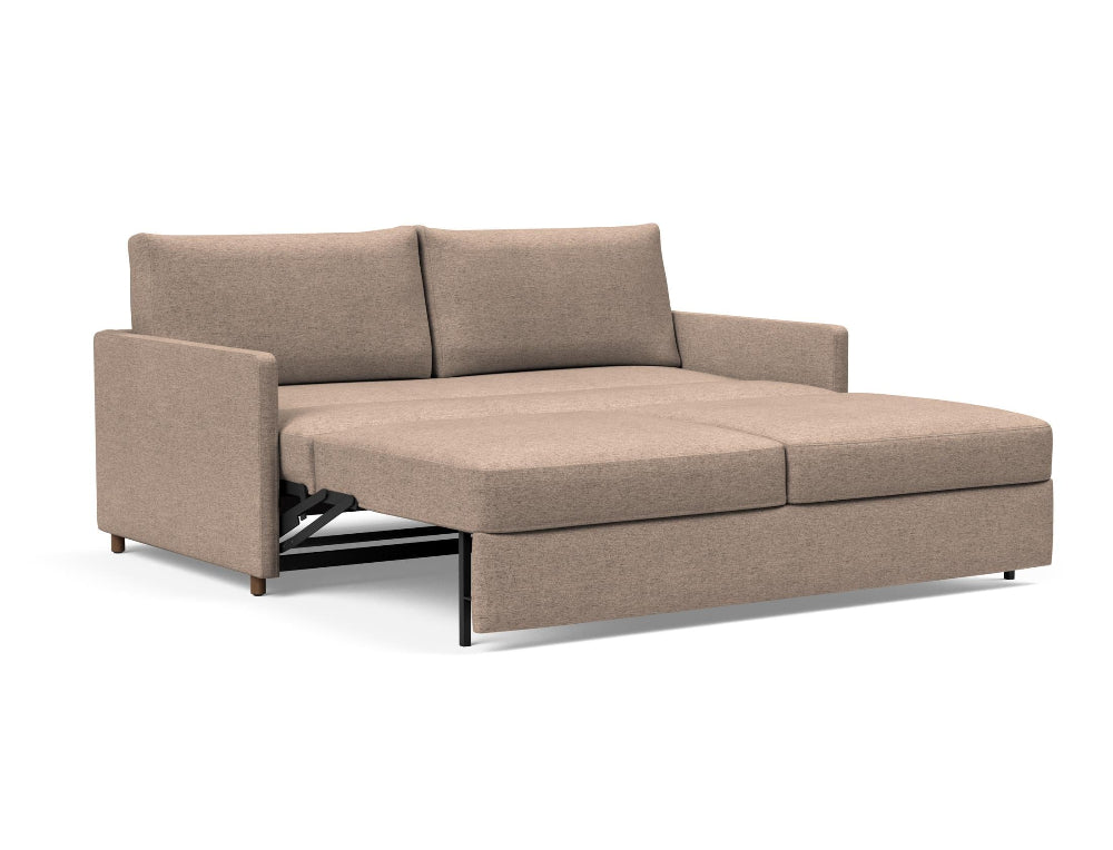 Innovation Living Neah King Size Sofa Bed with Slim Arms in Halifax Wicker open bed