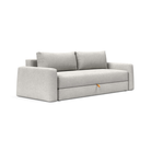 The Cone Sleeper Sofa from Innovation Living with adario fog 256 upholstery setup as a sofa.