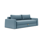The Cone Sleeper Sofa from Innovation Living with mixed dance light blue 525 upholstery setup as a sofa.