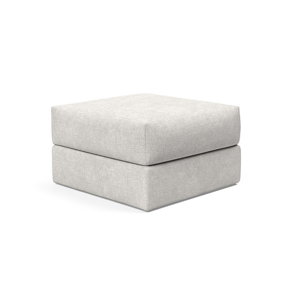 The Cornila Ottoman from Innovation Living with adario fog 256 upholstery.