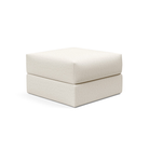 The Cornila Ottoman from Innovation Living with boucle off white 531 upholstery.