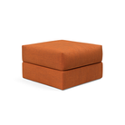 The Cornila Ottoman from Innovation Living with esina rust orange 412 upholstery.