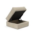 The Cornila Ottoman from Innovation Living with halifax antique 366 upholstery open.