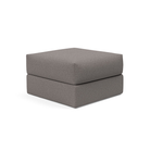 The Cornila Ottoman from Innovation Living with mixed dance grey 521 upholstery.