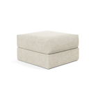 The Cornila Ottoman from Innovation Living with taura off white 357 upholstery.