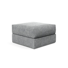 The Cornila Ottoman from Innovation Living with taura slate grey 351 upholstery.