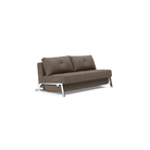 The Cubed Queen Size Sleeper Sofa with Chrome Legs from Innovation Living with esina cedar brown 411 upholstery setup as a sofa.