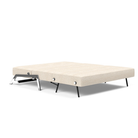 The Cubed Queen Size Sleeper Sofa with Chrome Legs from Innovation Living with halifax shell 365 upholstery setup as a bed.