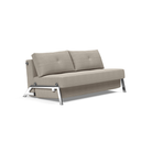 The Cubed Queen Size Sleeper Sofa with Chrome Legs from Innovation Living with kenya gravel 579 upholstery setup as a sofa.
