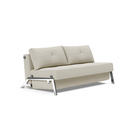 The Cubed Queen Size Sleeper Sofa with Chrome Legs from Innovation Living with mixed dance natural 527 upholstery setup as a sofa.