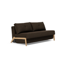 The Cubed Queen Size Sleeper Sofa with Wood Legs from Innovation Living with lacquered oak legs and taura chocco 358 upholstery setup as a sofa.