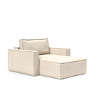 The Newilla Lounger Chair with Standard Arms from Innovation Living with halifax shell 365 upholstery setup as a lounge chair.