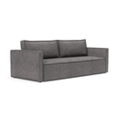 The Newilla Sleeper Sofa from Innovation Living with slim arms and avella warm grey 282 upholstery setup as a sofa.