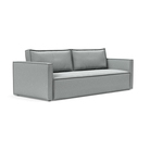 The Newilla Sleeper Sofa from Innovation Living with slim arms and melange light grey 538 upholstery setup as a sofa.