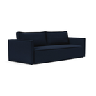 The Newilla Sleeper Sofa from Innovation Living with slim arms and mixed dance blue 528 upholstery setup as a sofa.