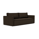 The Newilla Sleeper Sofa from Innovation Living with slim arms and taura chocco 358 upholstery setup as a sofa.