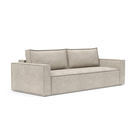 The Newilla Sleeper Sofa from Innovation Living with standard arms and avella sand 280 upholstery setup as a sofa.