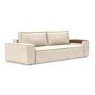 The Newilla Sleeper Sofa from Innovation Living with wide arms and halifax shell 365 upholstery setup as a sofa.
