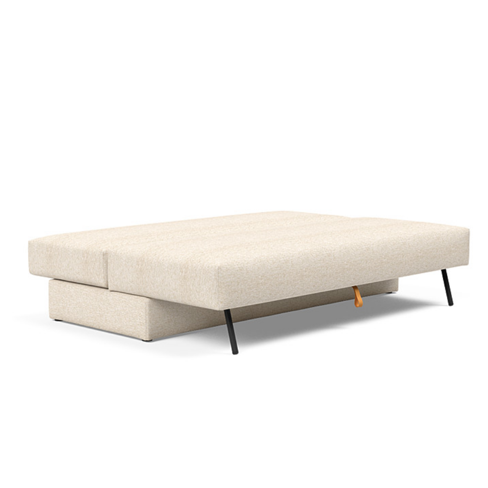 The Osvald Sofa Bed from Innovation Living with halifax shell 365 upholstery setup as a bed.