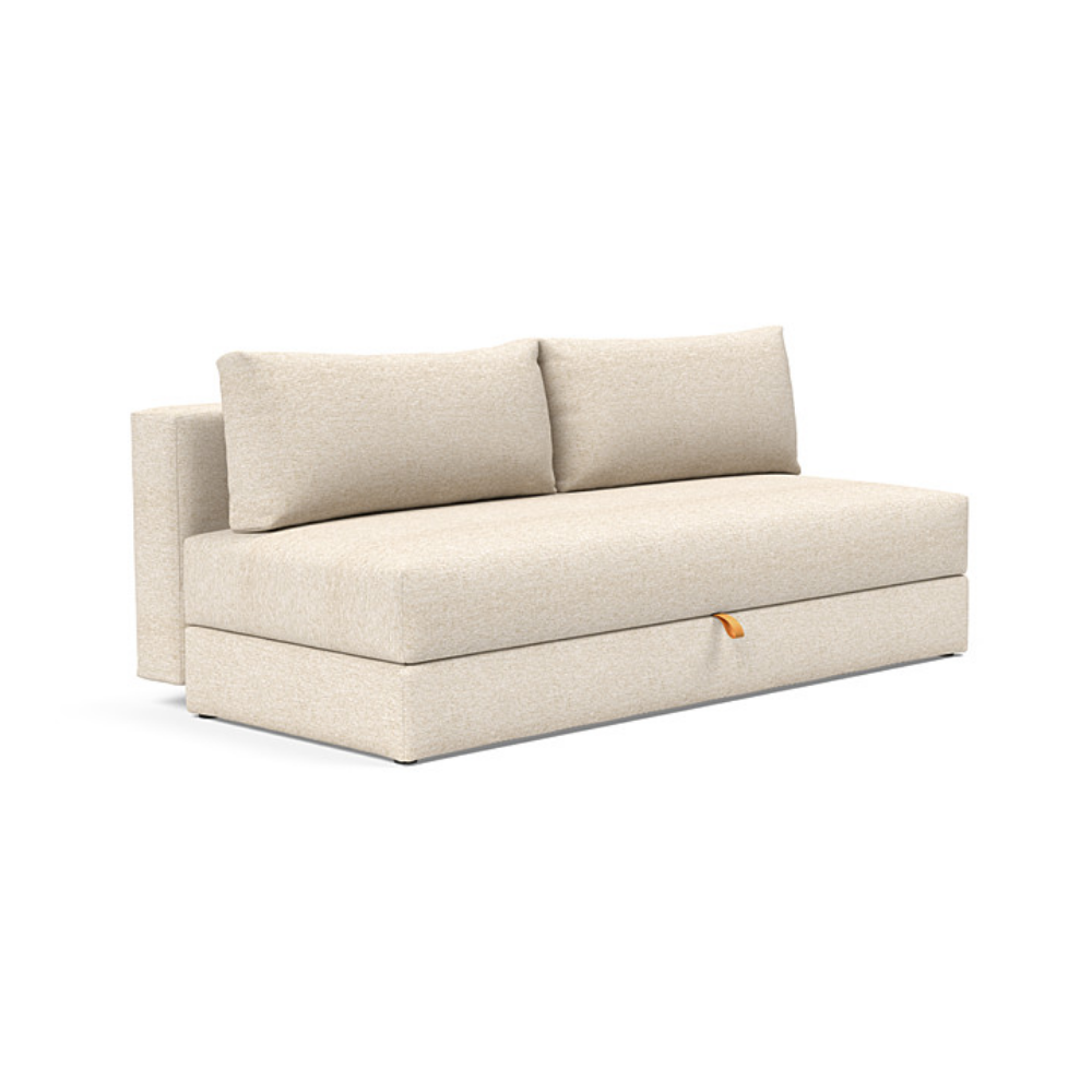 The Osvald Sofa Bed from Innovation Living with halifax shell 365 upholstery setup as a sofa.