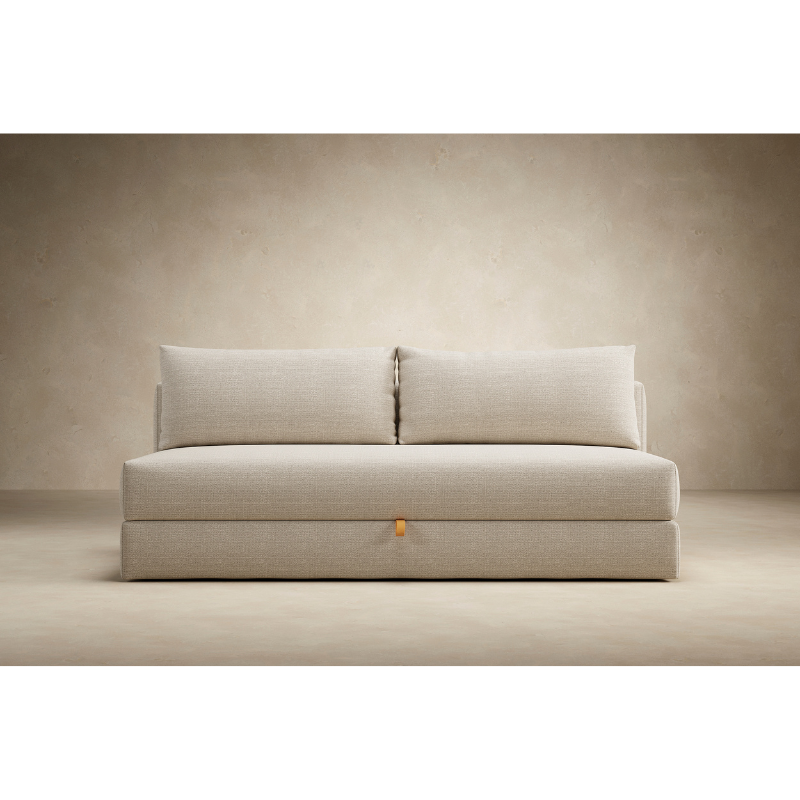 The Osvald Sofa Bed from Innovation Living with phobos latte 586 upholstery in a family area.