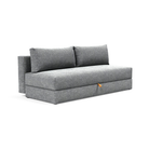 The Osvald Sofa Bed from Innovation Living with taura slate grey 351 upholstery setup as a sofa.
