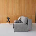 The Osvald Sofa Bed from Innovation Living with twist granite 565 upholstery in a residential home setting.