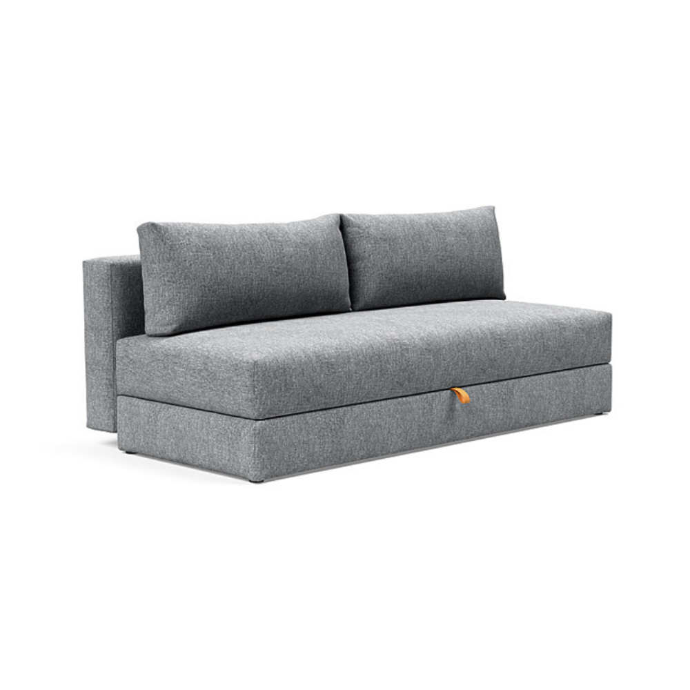 The Osvald Sofa Bed from Innovation Living with twist granite 565 upholstery setup as a sofa.
